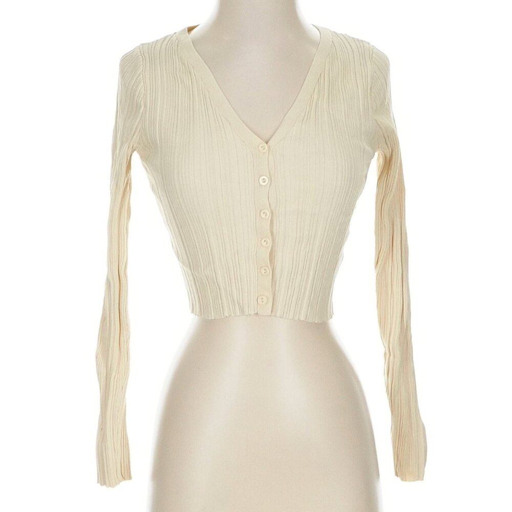 Ivory Princess Polly Fitted Cardigan Classic Demure Feminine Style | Jrs Small